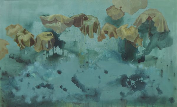 hailin-wan-lotusblatt2017-155x95cmoel-und-acryl-auf-leinwand