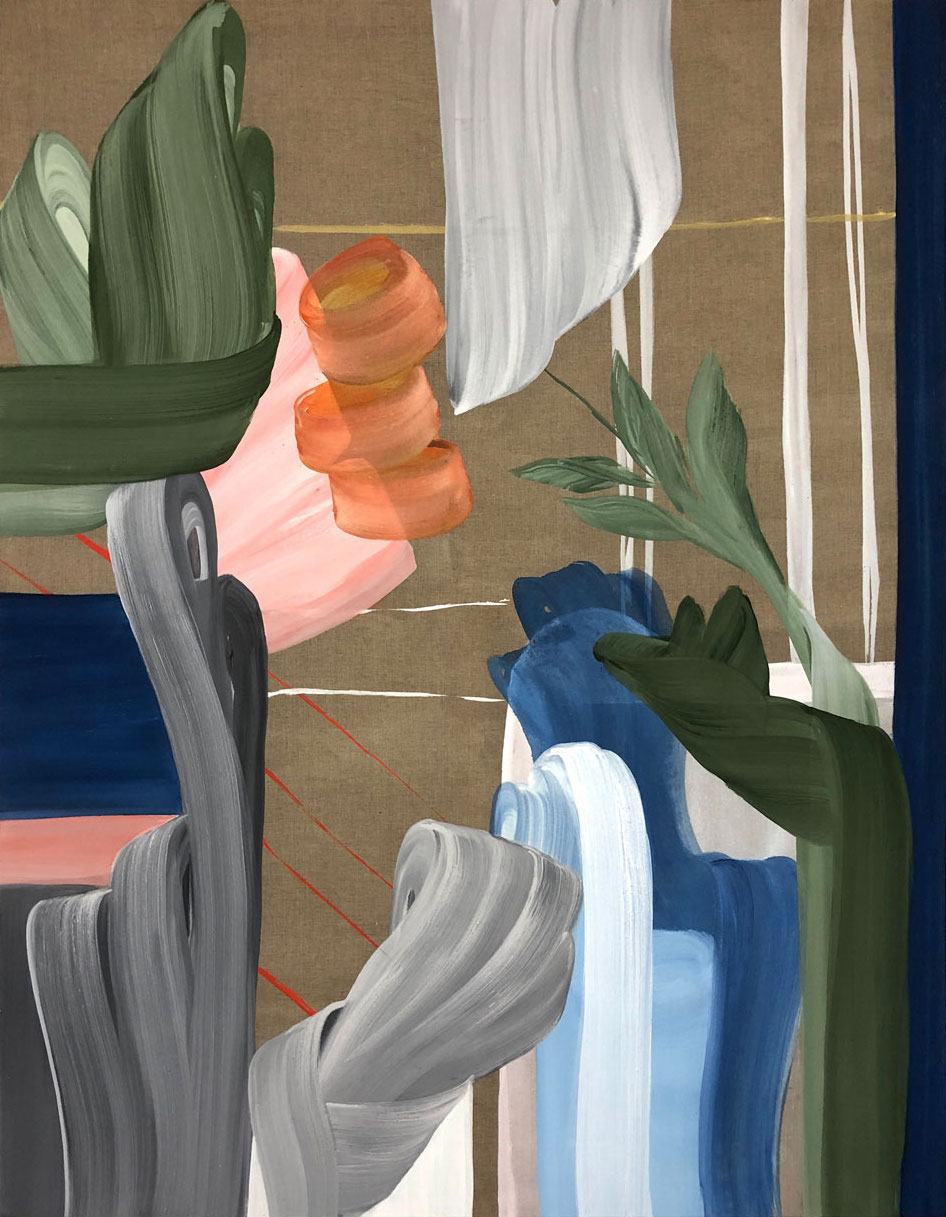 Assefjah_Golden-Line,-2021,-Eitempera-auf-Leinen,-180-x-140-cm